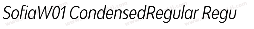 SofiaW01 CondensedRegular Regular字体转换